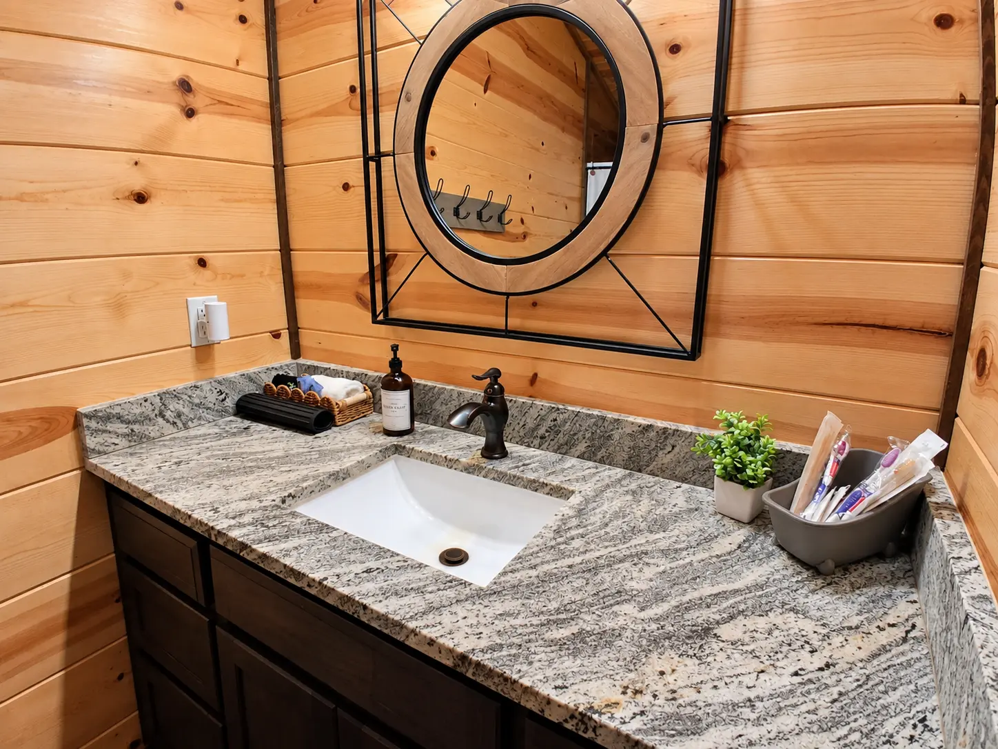 Loft bathroom vanity at The Rustic Reserve