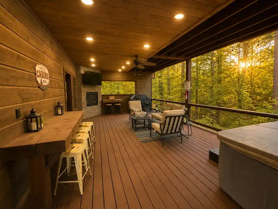 Outdoor space at The Rustic Reserve in Hochatown